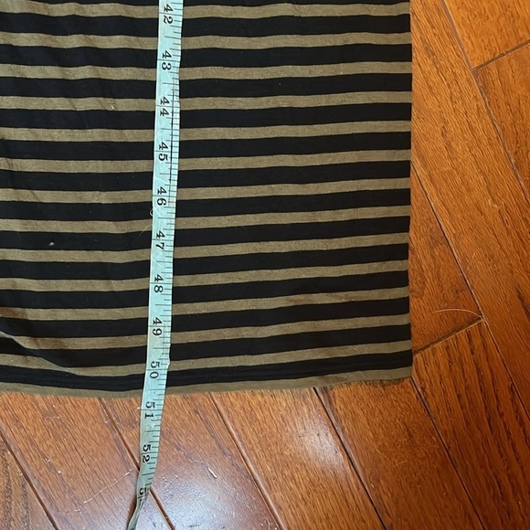 Peruvian Connection | Andover Green & Black Striped Long Sleeve Maxi Dress Large - Picture 11 of 11
